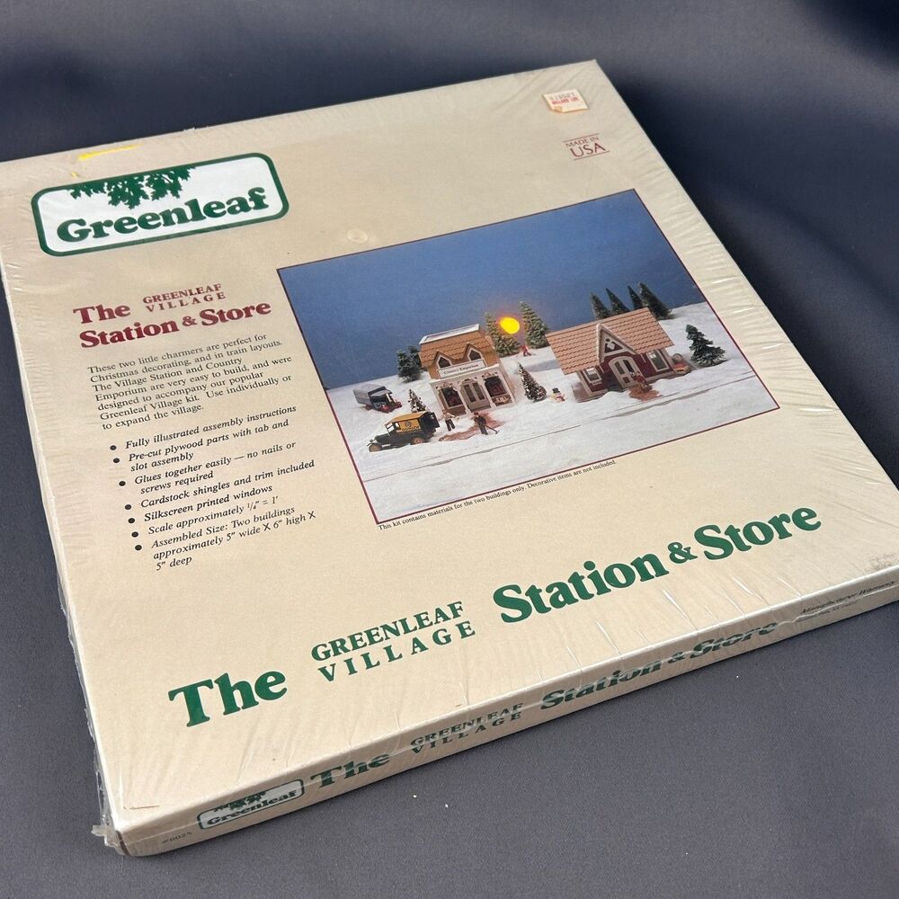 Greenleaf Village Station & Store #8025 Vintage 1987 Christmas Train Layouts - Picture 4 of 12